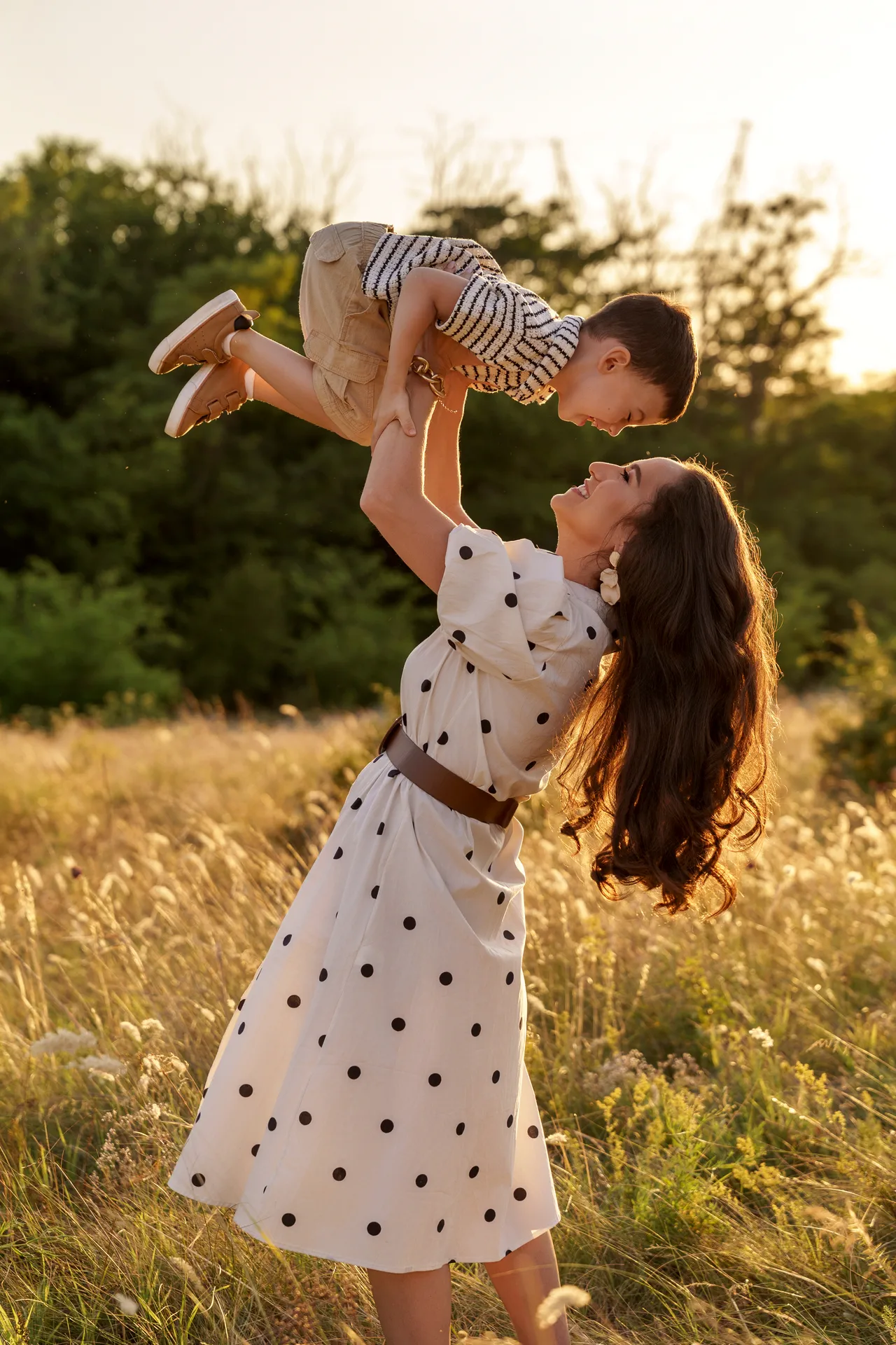 Anya és fia fotózás